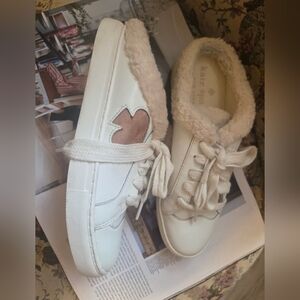 Kate Spade White Cream Cozy Slippers